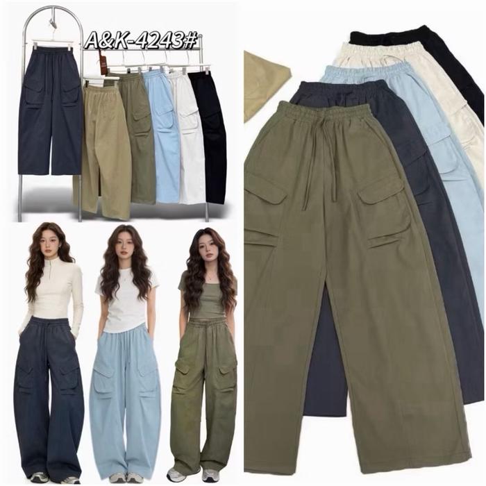 BANGKOK BY A&K LISA CARGO BAREL PANTS CELANA TWO POCKET IMPORT