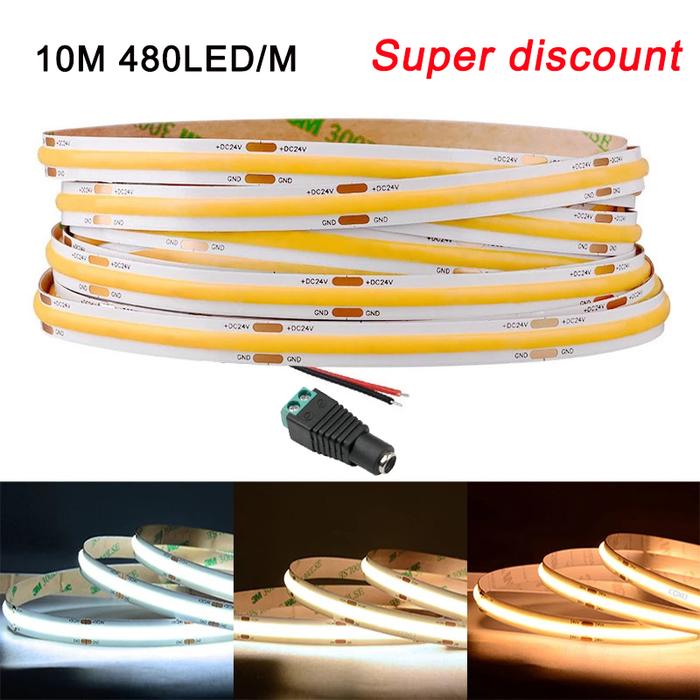 10M FCOB LED Light Strip 320 480 LEDs COB Led Lights High Density