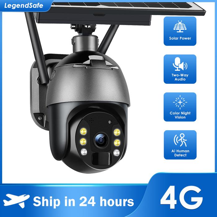 4G Solar 1080P IP WiFi CCTV Wireless Surveillance SIM Card Outdoor