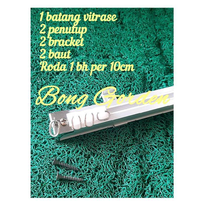 REL KOTAK / REL VITRASE / BATANG GORDEN KOTAK PREMIUM/ BATANG GORDEN VITRASE SILVER PREMIUM KOMPLIT 
