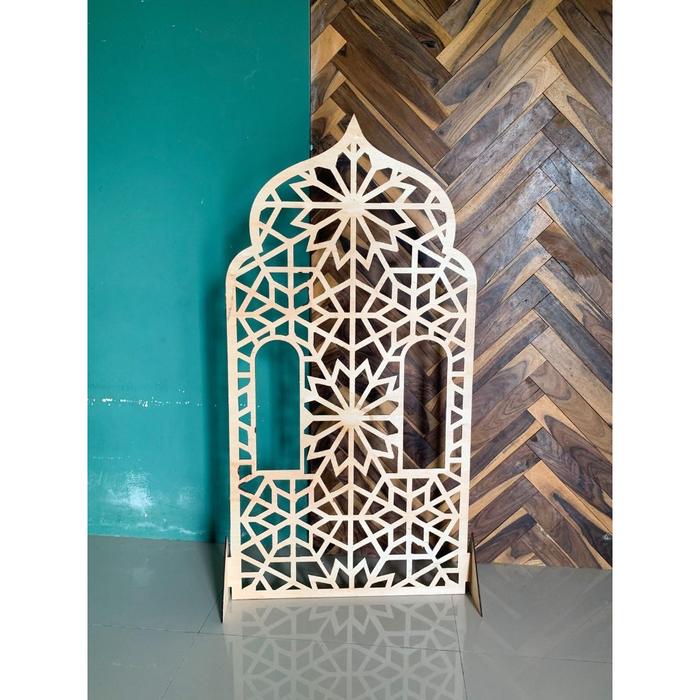 TERLARIS Termurah Kaligrafi Standing Mihrab Mushola Lafadz Allah Aesthetic Mewah - Pajangan Hiasan D