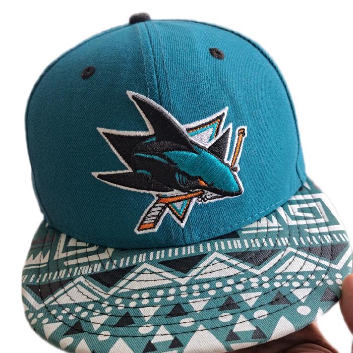 topi new era snapback san jose shark warna biru.....