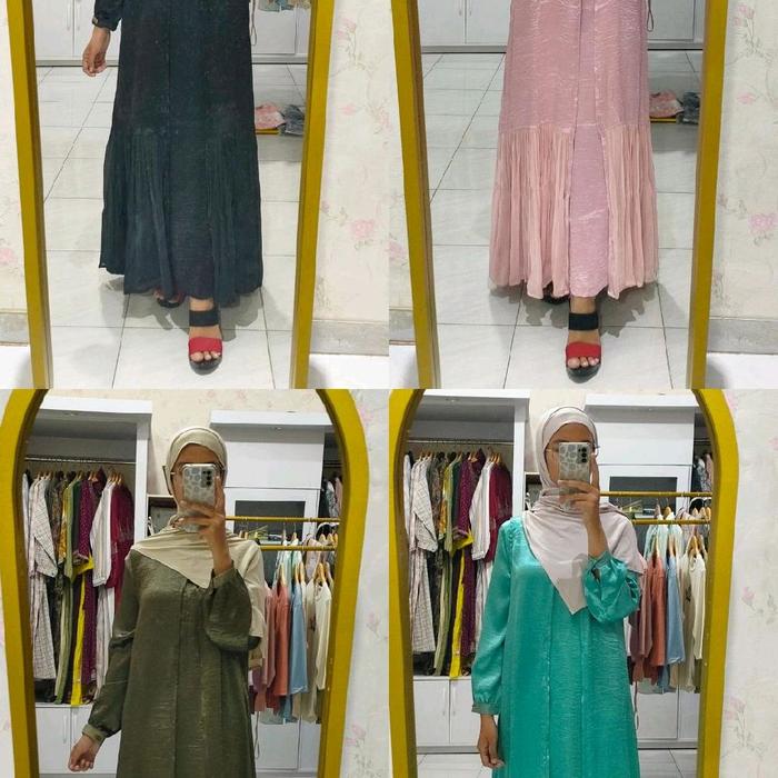 gamis dan rompi journey kain beludru premium