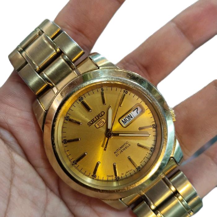 SEIKO 7s26-02WO/seiko 5 automatic original japan bekas gold.