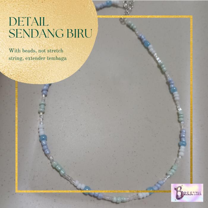 'SENDANG BIRU' Beads Necklace/Kalung/Choker By Berryna