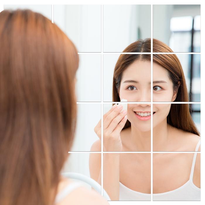 Mirror Wall Sticker Square Self-adhesive Acrylic Square Mirror Tile