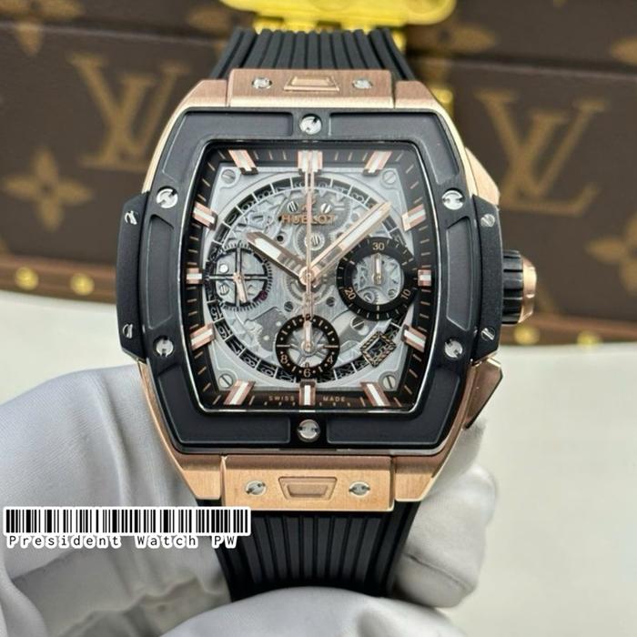 Top Tier 5Hublot Spirit Of Big Bang King Gold Black Ceramic Bezel Factory BBF 42mm Fullset