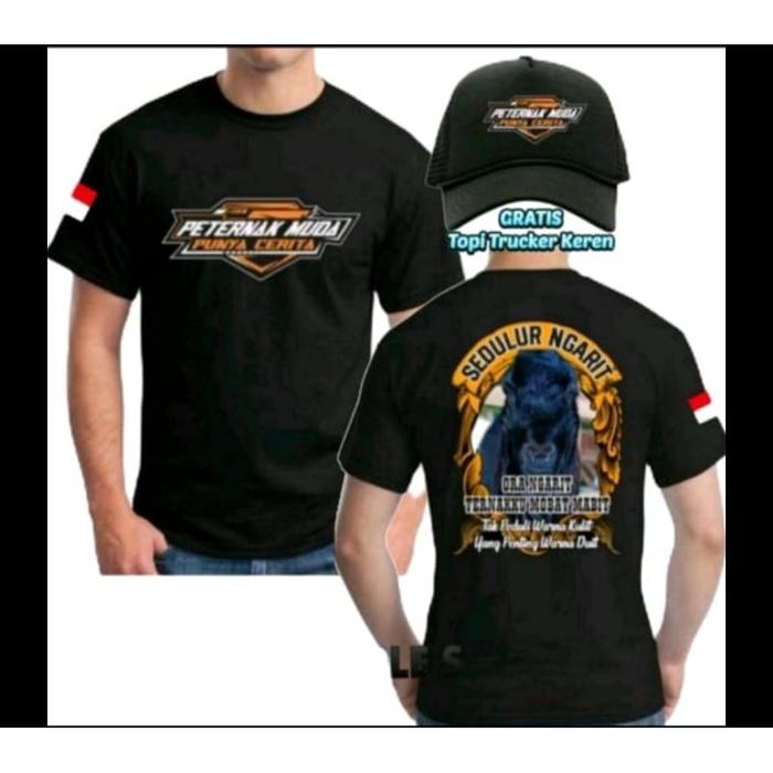 KAOS PETERNAK MUDA SEDULUR NGARIT KAMBING BONUS TOPI