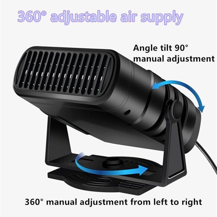 Kipas Penghangat Kaca Mobil 12v Windscreen Demister Efroster