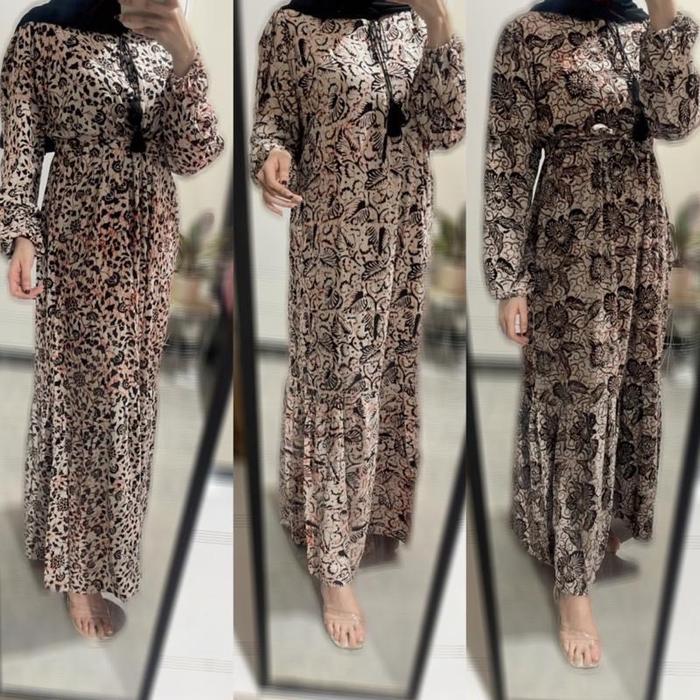 Gamis Batik Cap Sogan Lawasan Premium