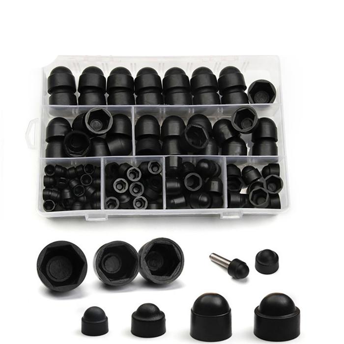 145Pcs Hex Nut Cover Protective M4-M12 Bolt Cap Protection Caps