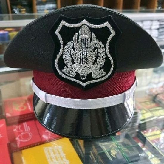 Terlaris Ready Pet Pdh Security Coklat Pet Satpam Coklat Lis Putih | Pet Satpam Pdh Coklat | Topi Pd
