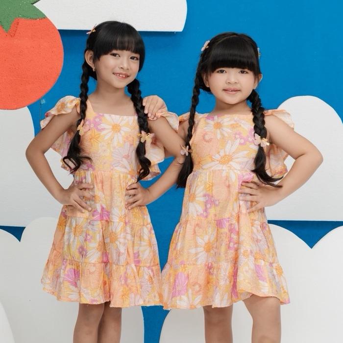 PIKKU BEBE - MAISY DRESS - Dress Anak Cewek - Dress Bunga Anak Katun Voile / Cotton Motif - Summer F