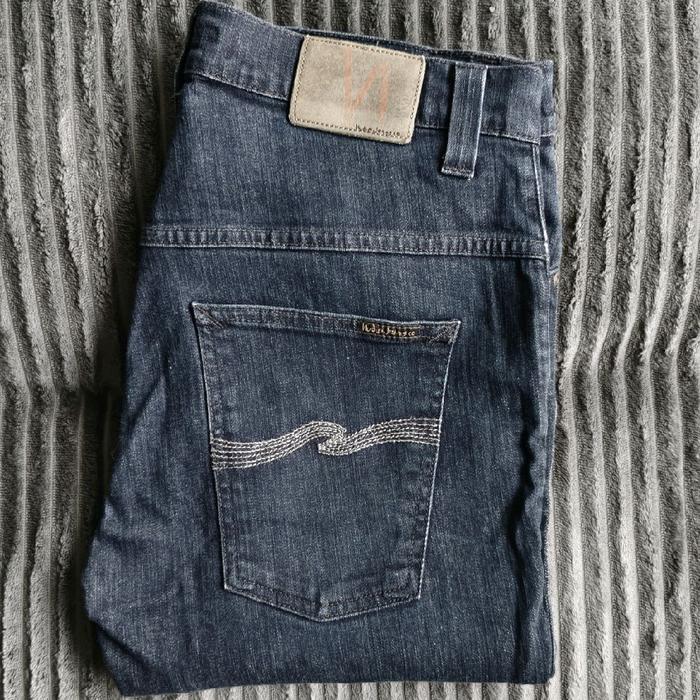 Preloved Nudie Jeans Tape Ted Organic Dry Embo Size W34 L32