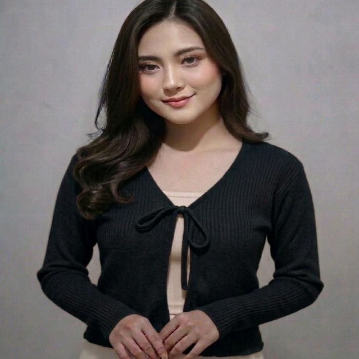 Kardigan Wanita Crop Korea Style Ceyoon Knit Mango