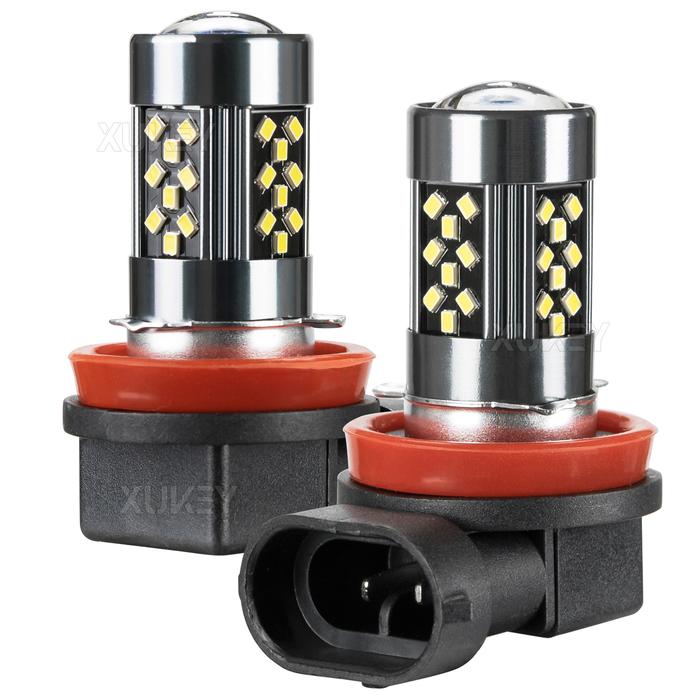 2pcs H11 Led Fog Light Bulb Fanless Equal 55W Halogen Replacement