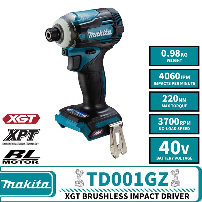 Makita TD001GZ Brushless Cordless Impact Driver 40V XGT Lithium Power