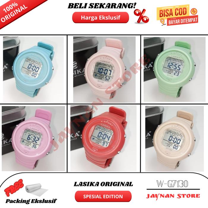 DI JUAL JAM TANGAN ANAK DIGITAL MURAH TAHAN AIR LASIKA ORIGINAL G7130/7130/W-G7130