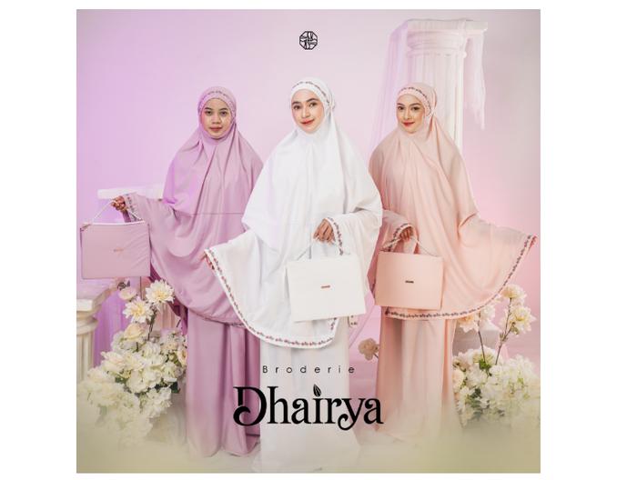 Mukena Siti Khadijah Broderie Dhairya - White