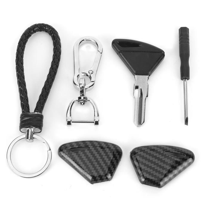 Blank Ignition Key Uncut Motorcycle Ignition Key With Carbon Fiber
