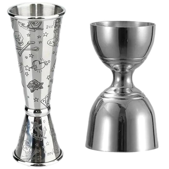 New Bar Bell Jigger 2oz 1oz Cocktail Jigger Measuring Jigger for Bartending Shot Pourer Double Jigge