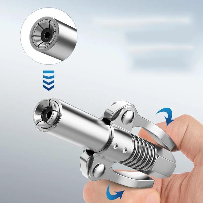 Pegangan Ganda Coupler Heavy-Duty Rilis Cepat Grease Gun Coupler