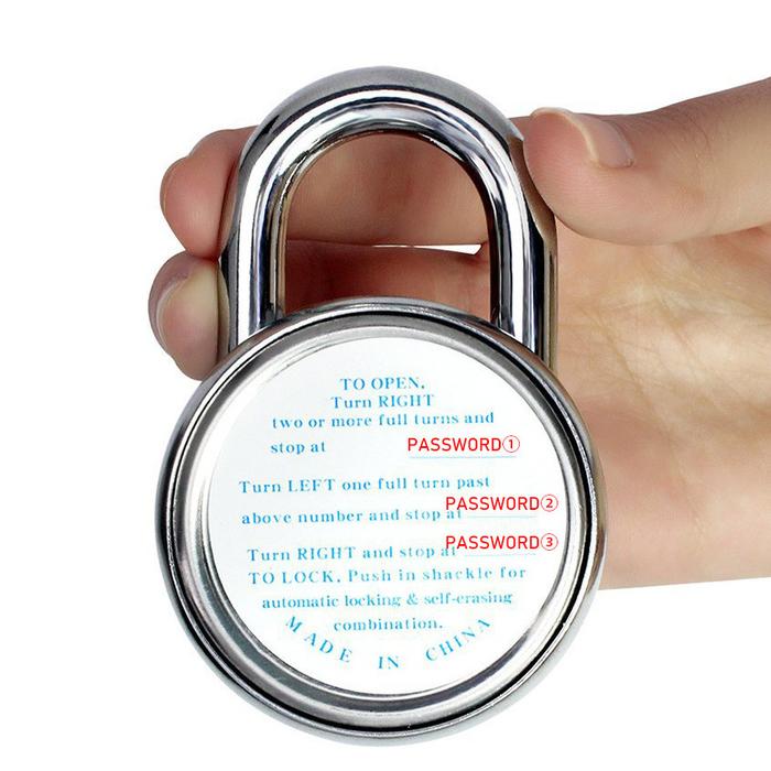 Gembok Brankas Koper Tas Manual Rotary Padlock Digit Combination Kode Angka Variasi Kombinasi Kunci 