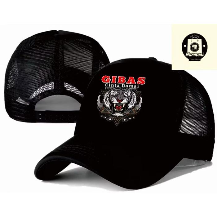 TOPI TRUCKER TOPI JARING ORMAS GIBAS CINTA DAMAI