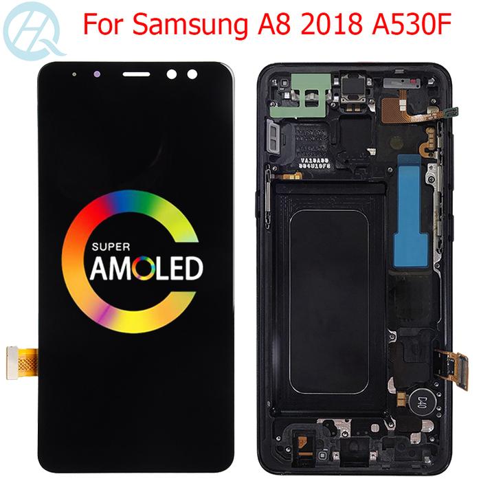 Original AMOLED A530F LCD For Samsung Galaxy A8 2018 Display With