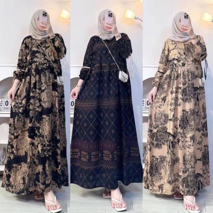 Gamis Anjani Pita-Gamis Anjani Rayon motif-Gamis Anjani Rayon Diamond-Gamis Rayon Kekinian