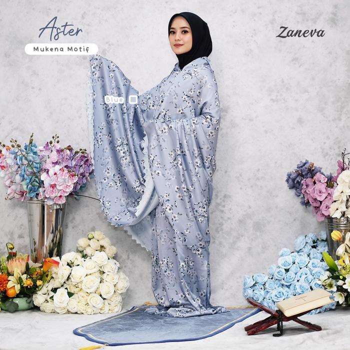 Zaneva - Mukena Motif Armany Silk | Aster | Songket by Zaneva Mewah Printing