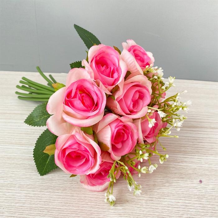 Buket Bunga Mawar Putik Besar | Buket Bunga Pernikahan | Hand Bucket Artificial Flower Rose Bunga Ma