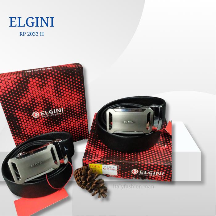 ELGINI Tali Pinggang/Belt Kulit Rel Pria Original 2033