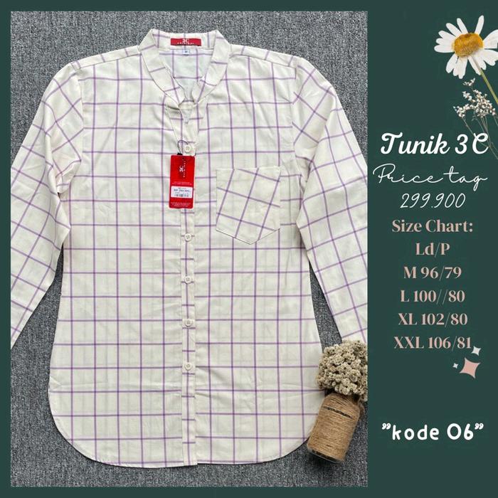 Tunik 3C Tunik 3 Coins Blouse 3C Kemeja Motif Blouse Daisy Kemeja Blouse Daisy Kemeja Katun Triset B
