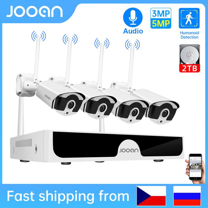Jooan 10CH NVR 3MP 5MP Wireless CCTV System Waterproof Outdoor P2P