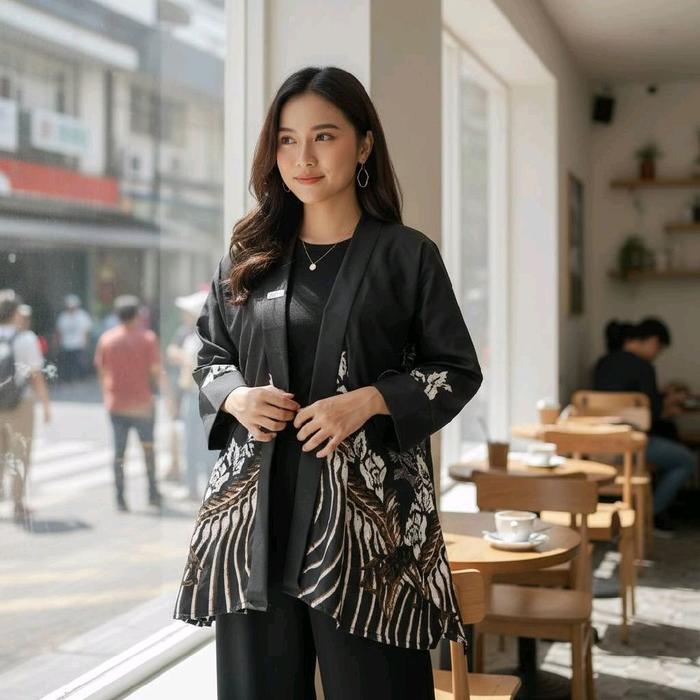 outer batik outer lengan panjang batik outer