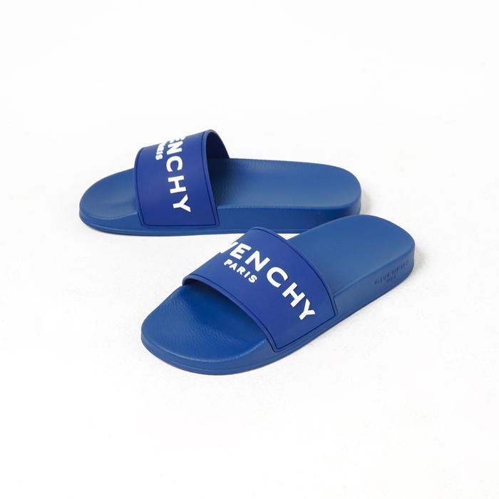 Sandal GIVENCHY LOGO CLASSIC NAVY SLIDE 100% ORIGINAL