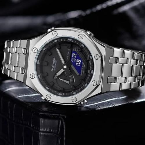 DISKON!!!  DZINER JAM TANGAN PRIA DZ 8335 RANTAI DUALTIME