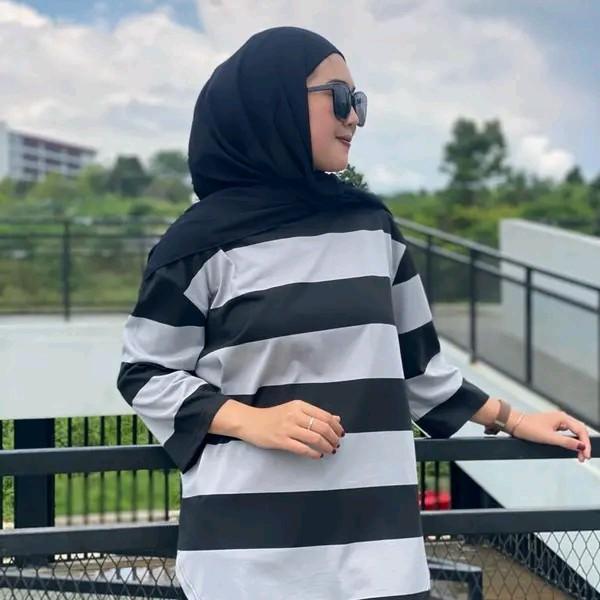 LONGSLIVE REGLAN MUSLIM 3/4 TUNIK SABLON Atasan