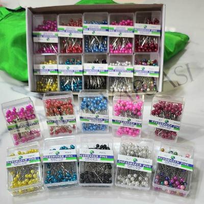 1Pak isi 20 box JARUM PENTUL STAINLESS KEMASAN MIKA / JARUM PENTUL HIJAB STAINLESS / DRESS MAKER STA
