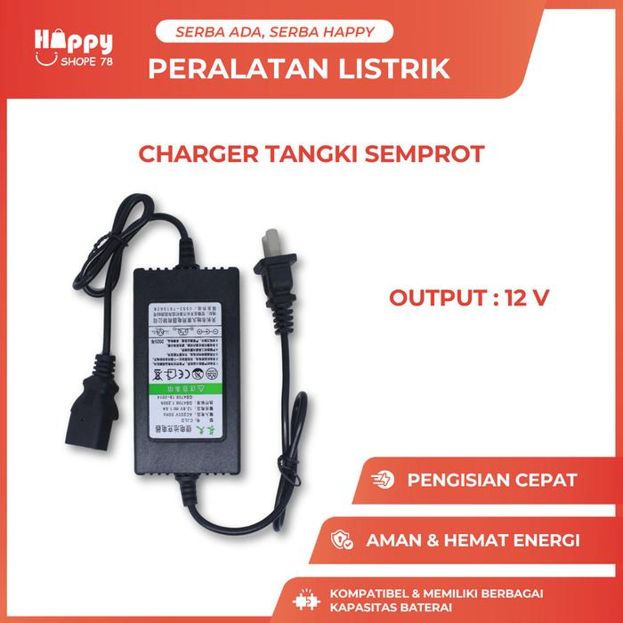 Charger Baterai 12V 6Ah 32Ah Cas Aki Sprayer Elektrik Motor Mobil Listrik UPS Universal