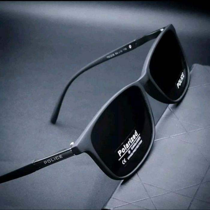 NEW Terbaru..Kacamata Gaya pria keren Hitam A1216 Lensa polarized UV 400 kelengkapan Full Set kacama