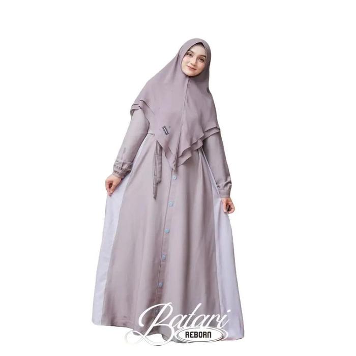 Batari Reborn by assyifa Mom Dress Gardenia Bahan Lady Zara Premium Busui & Wudhu Friendly dengan Sa