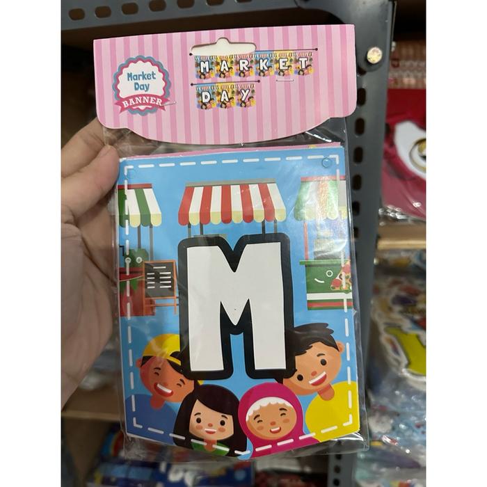 Banner karakter Market day/tugas sekolah