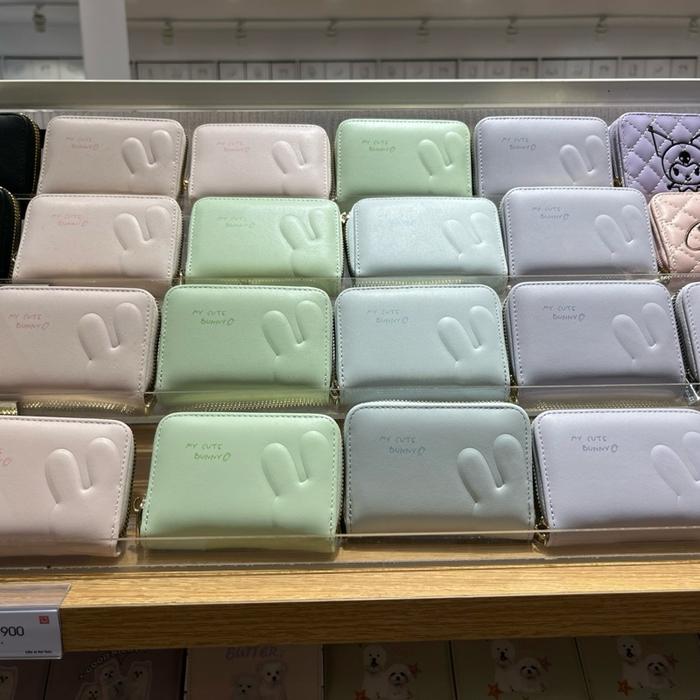 Miniso Dompet Wallet Perempuan Laki Cowok Cewek White Kelinci Beruang Putih Pria Kucing Anjing Dog C