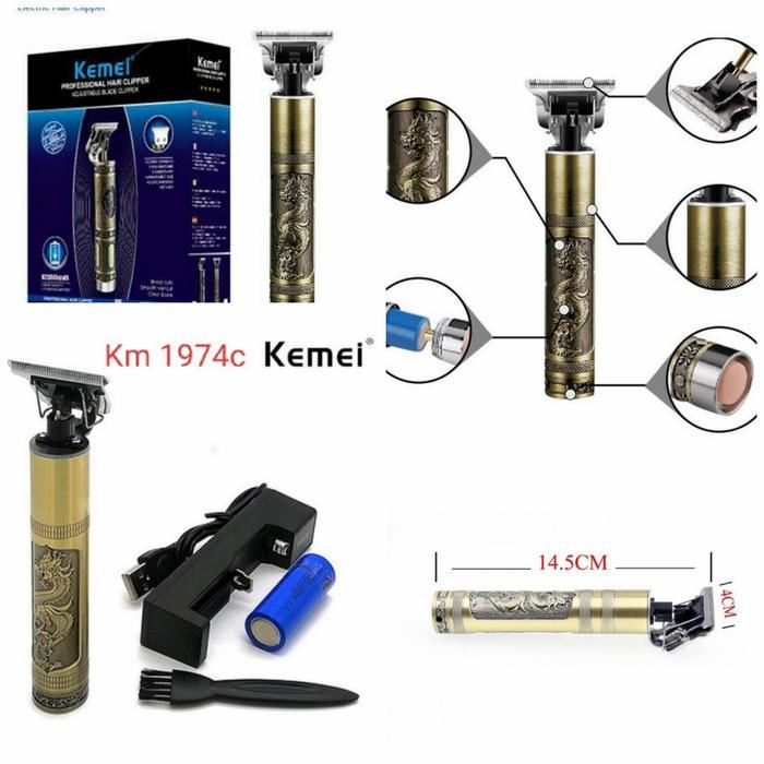 KEMEI KM 1974C PROFESSIONAL TRIMMER ALAT CUKUR RAMBUT KEMEI ORIGINAL