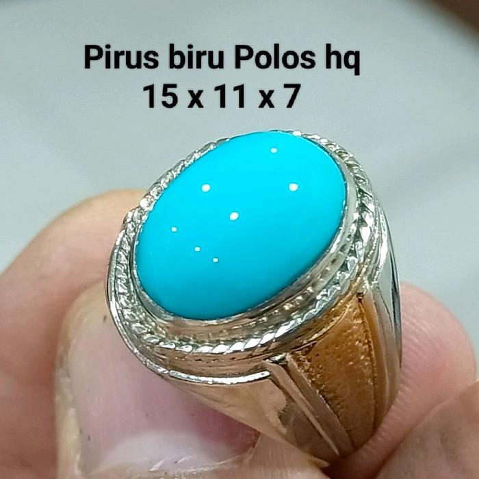 BATU PIRUS NATURAL BIRU POLOS HQ no giok burma birma blue safir red  borneo teratai bulu macan bacan