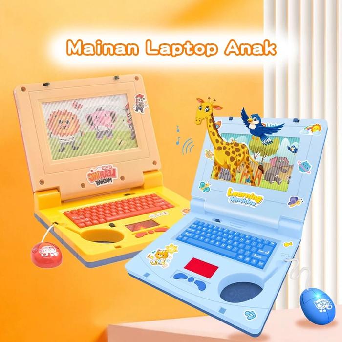 WD Mainan Laptop Anak Alat Bantu Belajar Learning Machine Notebook Laptop Mainan Edukasi Anak Laptop