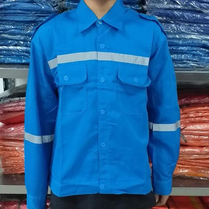 WEARPACK Baju Atasan Warna Biru Pertamina
