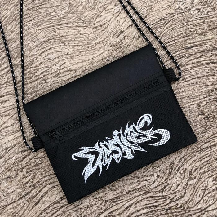SLING BAG TALI REFLEKTOR MENYALA, PRIA DAN WANITA  TAS SLEMPANG